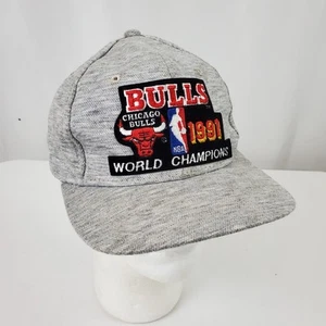 Cappello Vintage Sports Specialties 1991 Chicago Bulls Championship Grigio Erica - Foto 1 di 10
