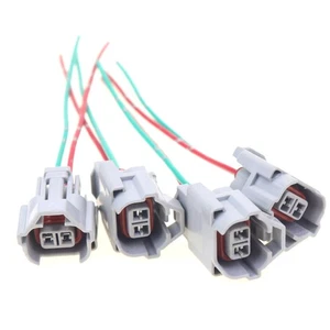4X Conector de inyector de combustible hembra enchufe eléctrico coleta para Ford Toyota Mazda - Imagen 1 de 6