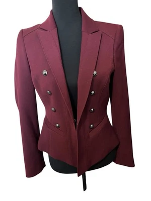 Женский двубортный блейзер Tahari Arthur S Levine размер 4 бордовый - Изображение 1 из 4