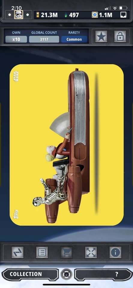 Topps Star Wars Digital Card Trader Yellow Out Of The Box Luke & Ben Award - Image 1 of 1