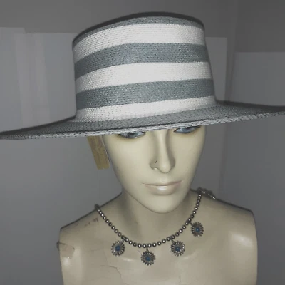 DE COLECCIÓN NUEVO Sombrero Patricia Underwood Estilo Navegante Diseñador Bergdorf Goodman Talla S-M 22" Foto 1 de 4