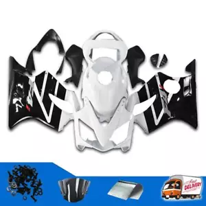PL White Black Fairing Injection Molded Fit for Honda 2001-2003 CBR 600 F4I b058 - Picture 1 of 12