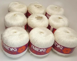 Lote de 9 madejas combinadas hilo Phildar vintage coqueteo 304 - 11 blanco TM - Imagen 1 de 1