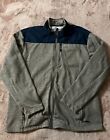 Orvis Men's Full Zip Jacket Gray and Blue Pockets size XLarge