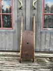 Antique 19th Century Wooden Sled Cast iron Grids sleigh