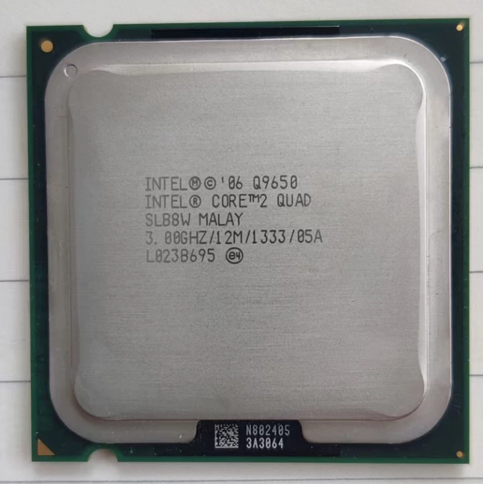 Intel Core 2 Quad Q9650 4-core 3GHz 12BM/1333Mhz LGA775 CPU processor - Image 1 of 1