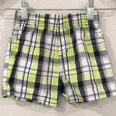 Pantalones Cortos Garanimals Niño Pequeño Bebé Niño Talla 18M A Cuadros 100% Algodón Foto 1 de 4