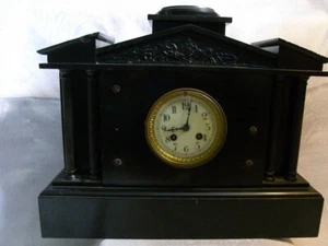 ANTIKE KAMINUHR - MARMORUHR FRANKREICH UM 1890 - Bild 1 von 9