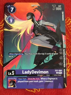 LadyDevimon EX1-060 Digimon Illustration Competition Pack 2023 LP - Image 1 of 2