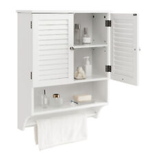 Giantex Bathroom Wall Cabinet w/ 3-position Adjustable Shelf & Towel Bar