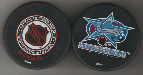 Colorado Avalanche 2001 NHL All Star Game BUSY Version Hockey Puck Early TuFFiee Cover
