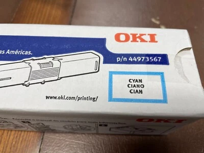 Genuine OKI Okidata MPS2731mc P/N 44973567 Toner Cartridge Cyan - Image 1 of 2