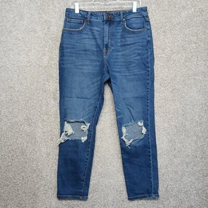 Nobo No Boundaries Jeans Womens 13 Blue Denim High Waist Ripped Grunge Metal - Picture 1 of 9