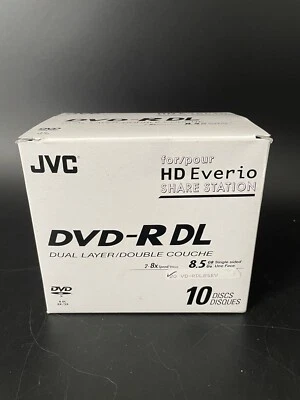 JVC DVD+R DL Video Data Dual Layer 8.5 GB 8x Speed 215 In Jewel Cases Set of 10 - Image 1 of 4