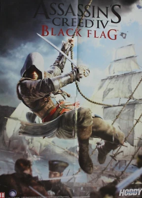 2013 HC ASSASSIN'S CREED IV + SAINT'S ROW Double-Sided Poster Spain 22.5” x 16.5 - Image 1 of 4