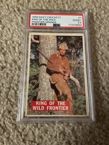 1956 Topps Davy Crockett #1 King of the Wild Frontier PSA 2.5 GOOD+ - Picture 1 of 3