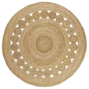 Hand-Woven Braided Jute Rug – Rustic, Soft & Stylish Boho Carpet for Home Decor - Picture 1 of 6