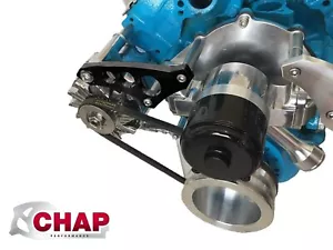 Soporte alternador de bomba de agua eléctrica Ford 351W cinturón en V círculo SBF NEGRO - Imagen 1 de 2