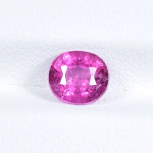 1.05 ct TOP LUSTROUS PURPLE PINK / NATURAL RUBELITE TOURMALINE - OVAL Gemstone ! - Picture 1 of 2