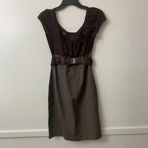 BCX Womens Dress Corp Office Siren Whimsigoth Twee Ruffle Empire Waist Y2K 5 - Picture 1 of 8