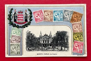 Postcard Monte Carlo Monaco Circa 1930 Casino Le Casino Stamps (125623 - Picture 1 of 2