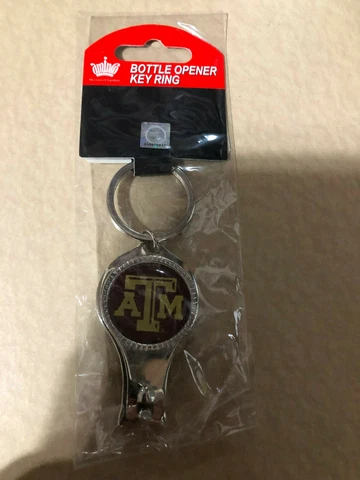 Texas A&M Maroon NCAA Collegiate Bottle Opened Key Ring NEW BNIB Cover
