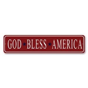 God Bless America Patriotic Sign - Picture 1 of 4