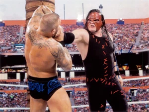 Foto Autografiada de Kane, Orton Wrestlemania WWE WWF Promo Firmada - Imagen 1 de 2