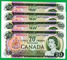 ** 4 CONSECUTIVE ** LAWSON BOUEY 1969 Canada 20 Dollar In Sequence