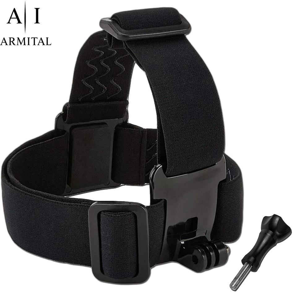 Fascia da Testa Regolabile per GoPro Hero – Cinturino Elastica per Action Cam - Immagine 1 di 1