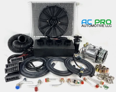 A/C KIT UNIVERSAL UNDER DASH IN-DASH EVAPORATOR 404 DRCL TOP OUTLETS HEAT & COOL - Image 1 of 4