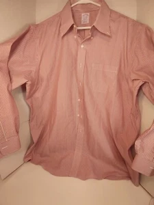 BROOKS BROTHERS LARGE HERRENHEMD ROT GESTREIFT/SUPIMA LS GEBRAUCHT. - Bild 1 von 5