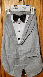 Top Paw XLg. Dog Wedding Attire Tux Shirt & Vest Plus FREE Bandana NWT - Picture 1 of 6