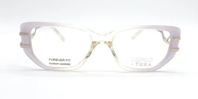 TURA VGO009 LIL Ojo de Gato Oro Rosa/Púrpura Gradiente 57x18 150 Marco Solo Anteojos Foto 1 de 4