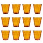 12x Duralex Amber 250ml Picardie Glass Tumblers Water Whiskey Drinking Cup Set