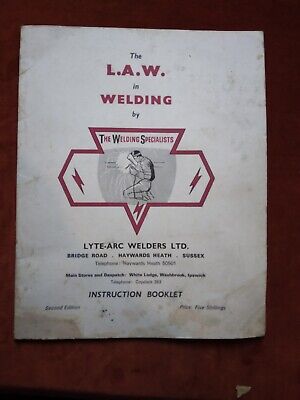 Lyte-Arc Welders Ltd Instruction Book 2nd Edition 1960 S ? Z2 • 3.99£