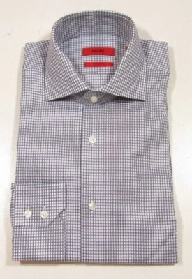 Hugo Hugo Boss Red Label "C-Gerald" Gray & Blue Check Regular Fit Dress Shirt - Image 1 of 2