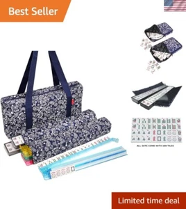 Full Size American Mahjong Set with All-in-One Rack, 3 Dice & Strategy Primer - Picture 1 of 11