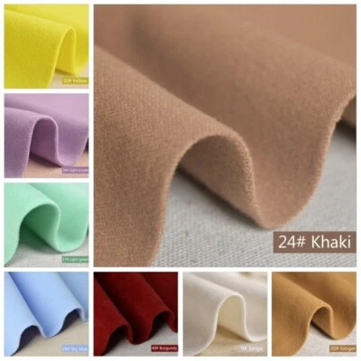 1M Double-sided Faux Wool Cashmere Fabric Jacket Coat Material Thick Cloth Craft - Image 1 of 4