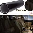 Stylish Black Sunshade Film Roll Perfect Fit for Cars and Homes 300CMx50CM