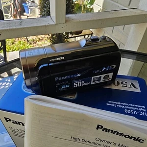 PANASONIC HC-V500 HD VIDEO CAMERA,BOX,MANUAL,CHARGER,VERY GOOD CONDITION - Picture 1 of 7