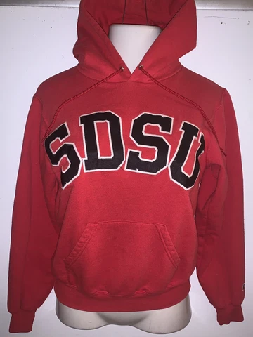 SDSU San Diego State University Champion Red Hoodie ~ XS Cover