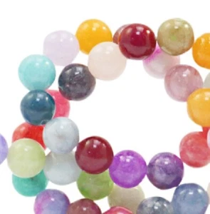 Jade Multicolor Perlen 8mm 8Stk. - Picture 1 of 1