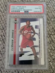 2003 Upper Deck LeBron James Phenomenal Beginning #15 PSA 10 Rookie RC - Imagen 1 de 2