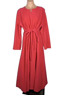 Bata Abrigo Vanity Fair Vintage Años 70 60 Terciopelo Rosa Caliente Casa Talla L Barbiecore Foto 1 de 4