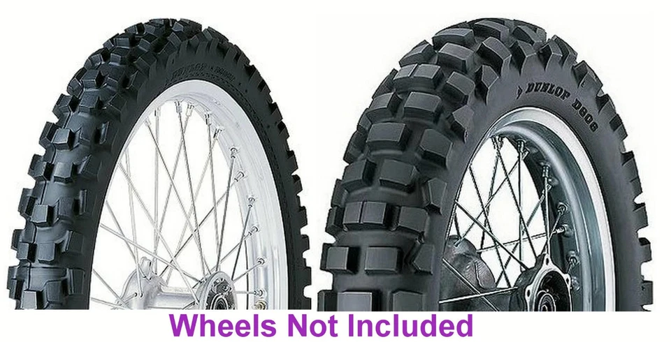 New 90/90-21 & 120/90-18 Dunlop D606 Tire Set For Honda  XR250L & Suzuki DRZ400 Foto 1 de 1