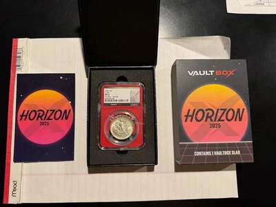 VaultBox  Vault Box Red Core Horizon Slab Hit Rare 1938 50c NGC   - Image 1 of 3
