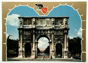 Cartolina d'epoca Roma Arco di Costantino fotocromatica litografia retro diviso - Foto 1 di 2