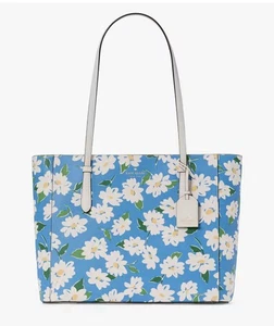 Kate Spade Charming Daisy Schuyler Tote Bag  Blue And White NWT $359 Retail - Picture 1 of 8