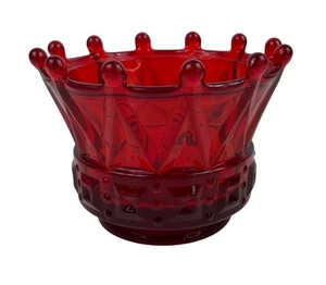 Plato de caramelo corona Windsor rubí rojo Fostoria - Imagen 1 de 9